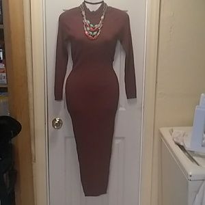 Naked wardrobe brown medium open back